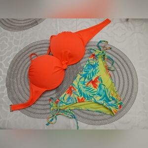 Tropical Print Bikini Set